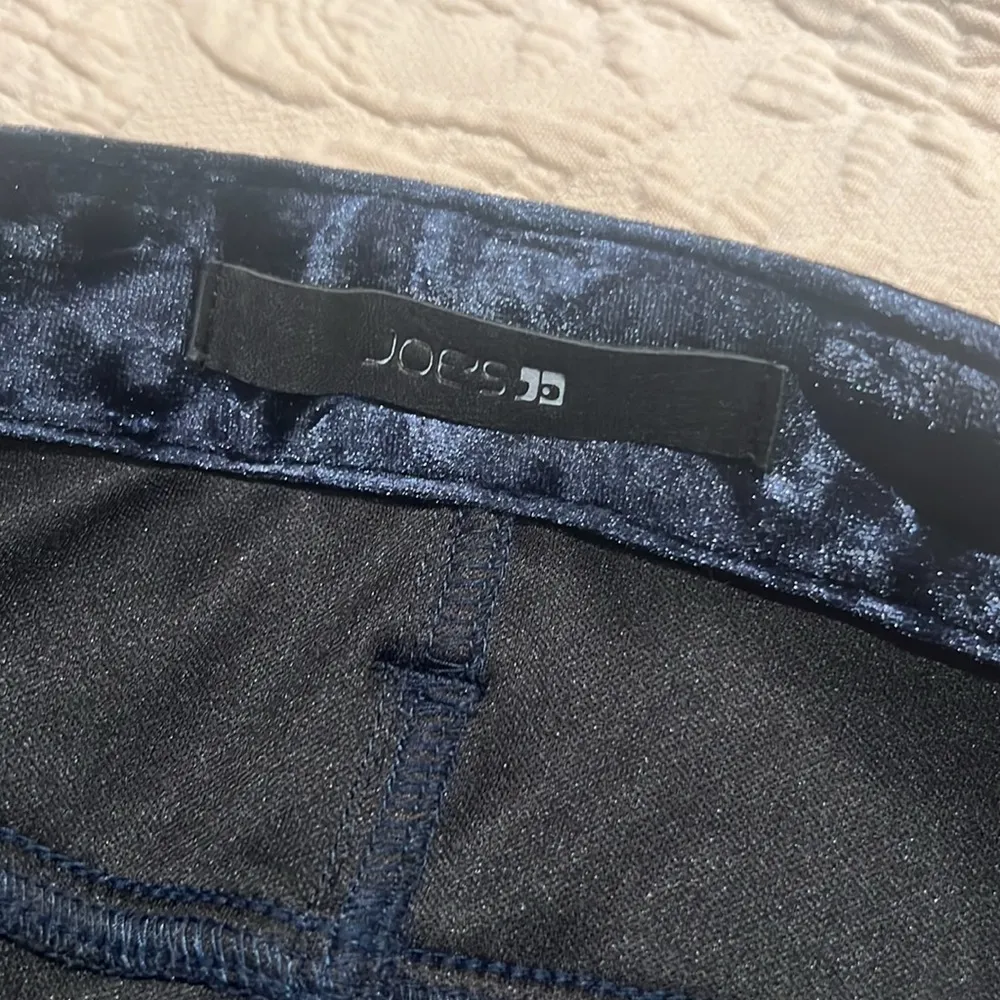Joes Jeans The Charlie High Rise Skinny Pants Size 28 Navy Velour Stretch - Image 4