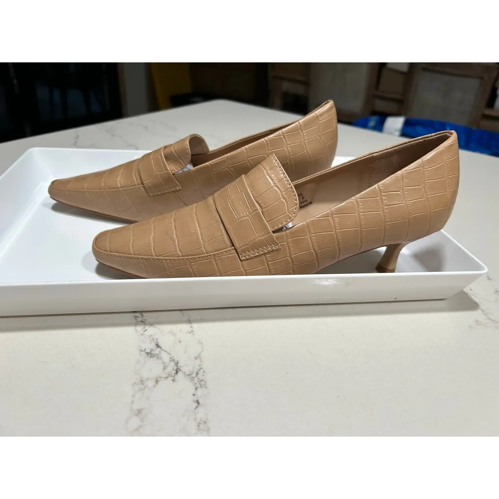 NEW Journee Collection Tan Faux Alligator Celina Pumps 6.5 $95 - Image 7