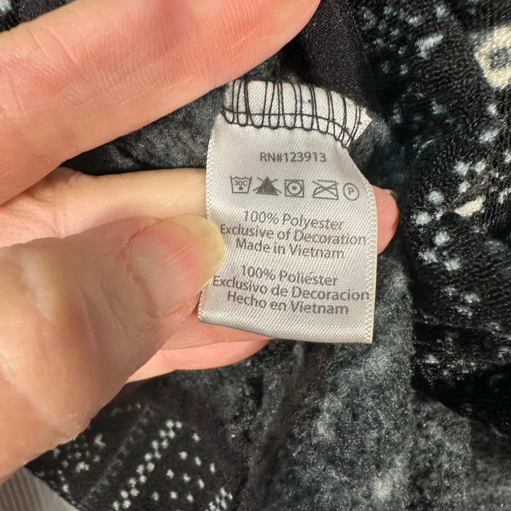 Jachs Cabin Collection Black Women Fleece Pullover Sweater Size Large EUC - Image 4