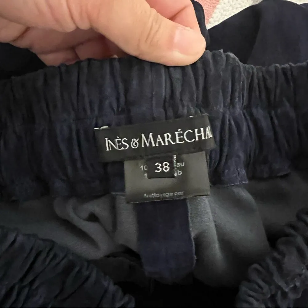 Ines & marechal lamb leather suede tapered pants size S Green - Image 7