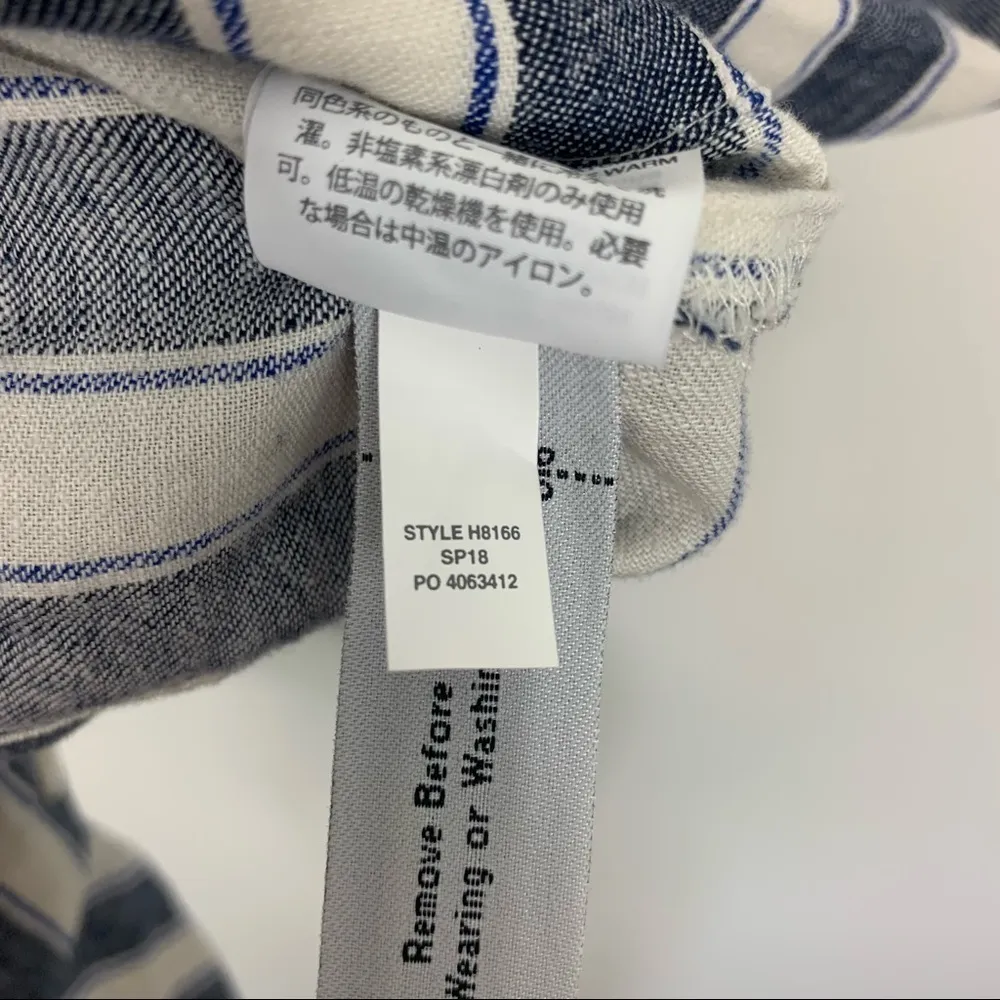 Madewell Stripe-Play Button-Back Tee Dress Size XXS - Image 12