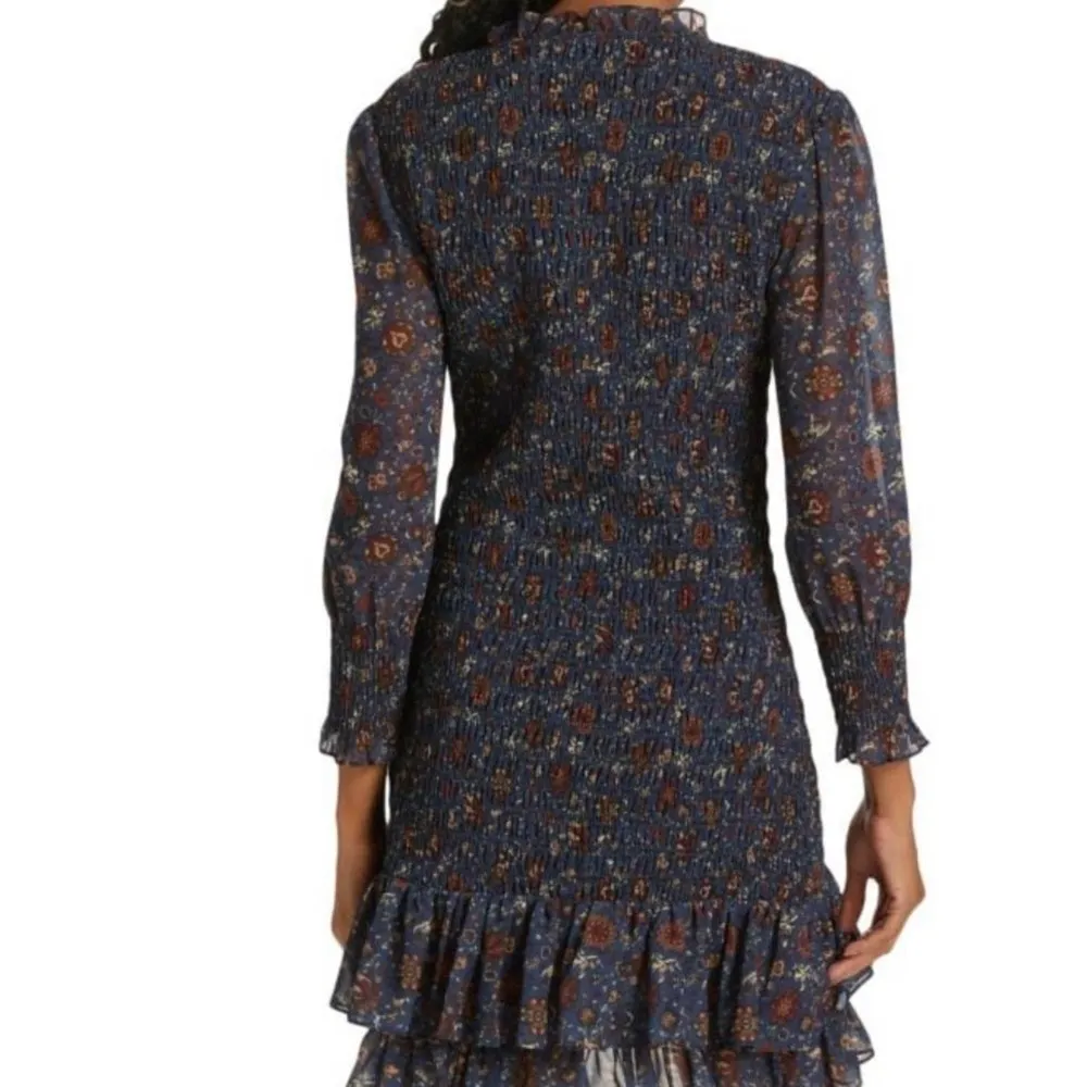 Veronica Beard Farha Smocked Mini Dress - Image 6