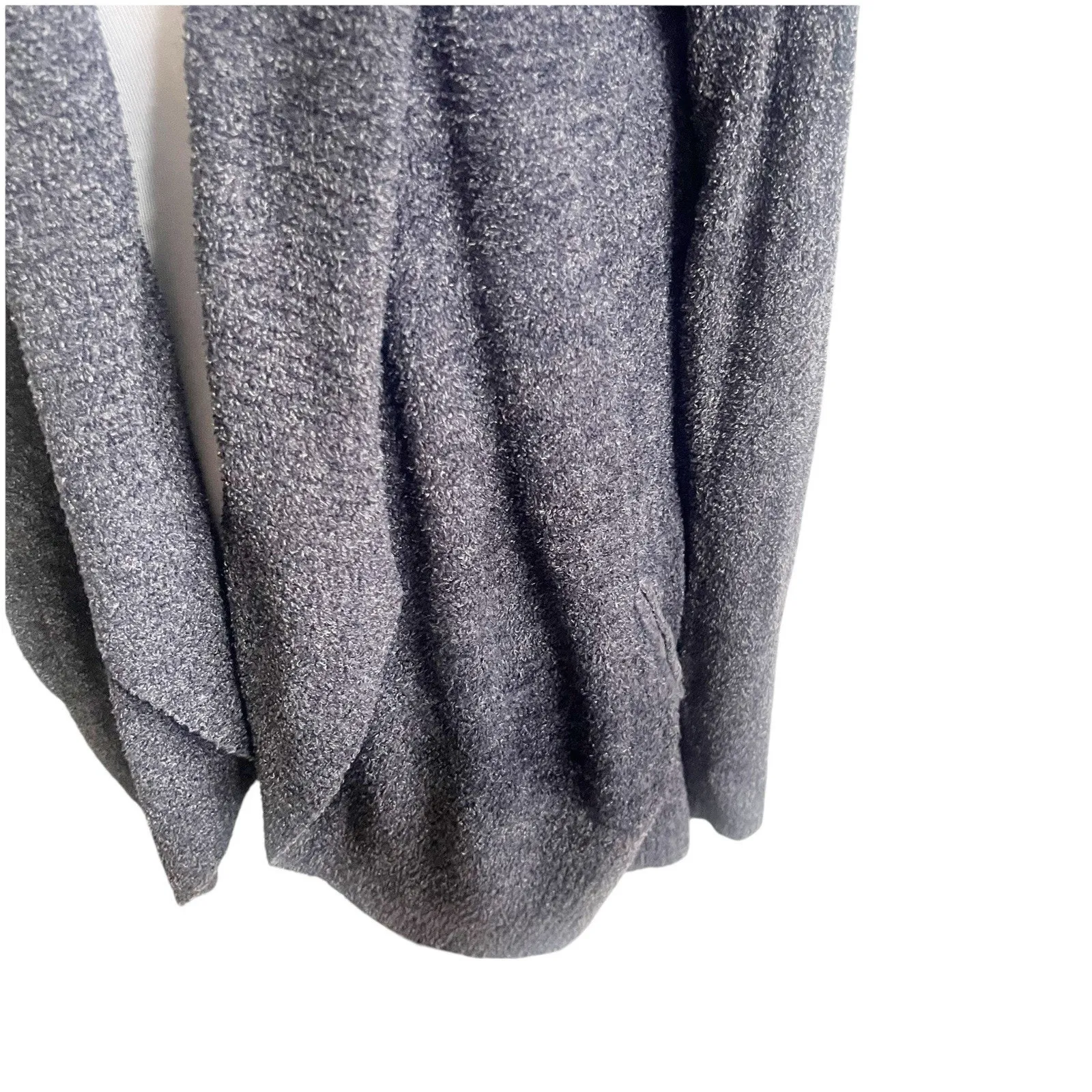 Barefoot Dreams Cozy Chic Lite Cardigan Sweater Gray Women’s Medium Pockets - Image 8