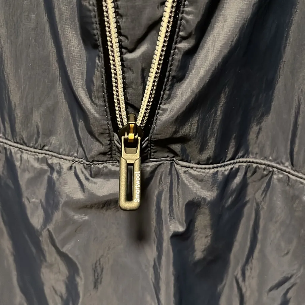 SMARTWOOL Navy Blue Merino Sport Ultra Light Anorak Pullover Jacket, Size S - Image 4