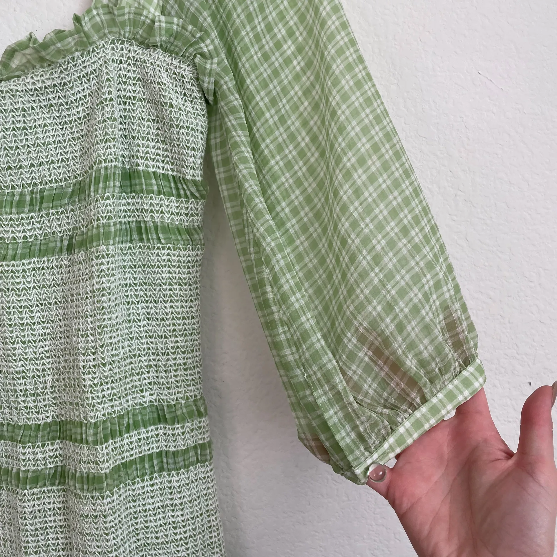 Revolve Siobhan Smocked Plaid Mini Dress - Image 8