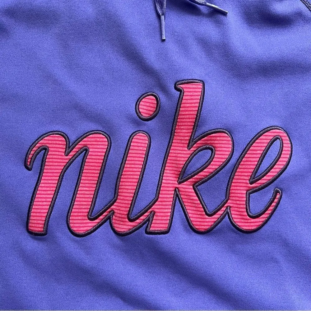 Nike Therma-Fit Sweatshirt Hoodie Pullover Purple Pink Size Medium - Image 2