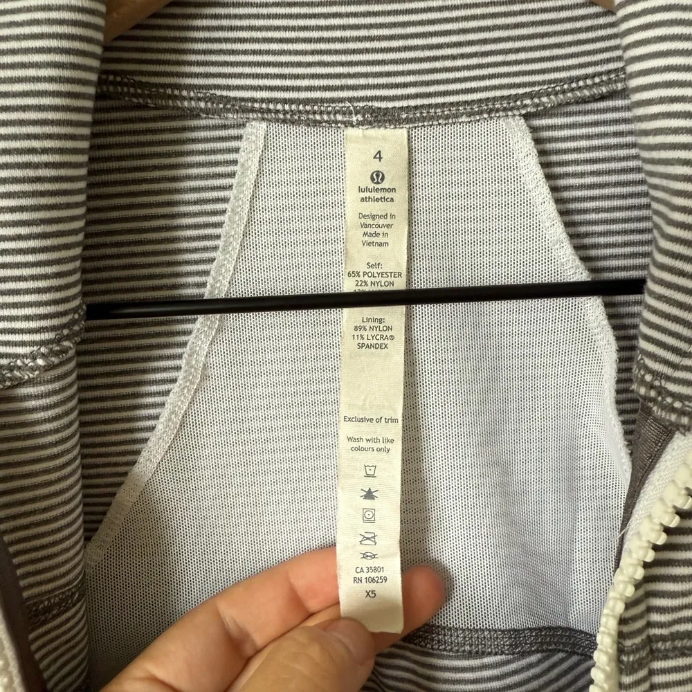 Lululemon Define Jacket hTonka Stripe Heathered Slate White 4 - Image 4
