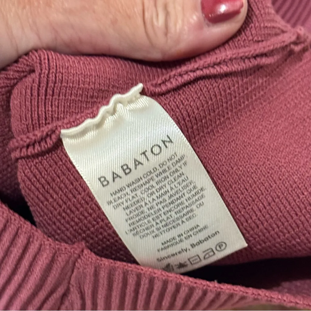 Babaton One-Shoulder Ribbed Tank in Burgundy - Image 3