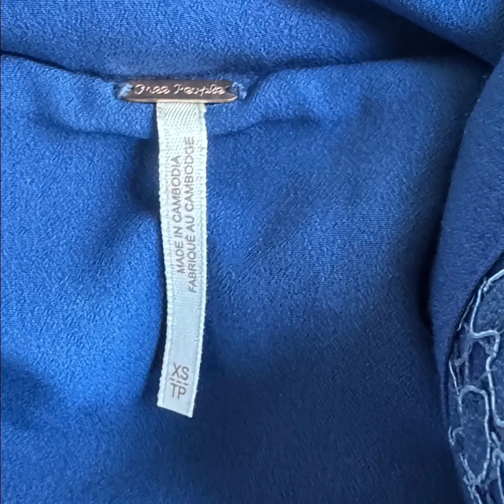 Free People Lovely in Lace Blue Lace Dress - Image 7