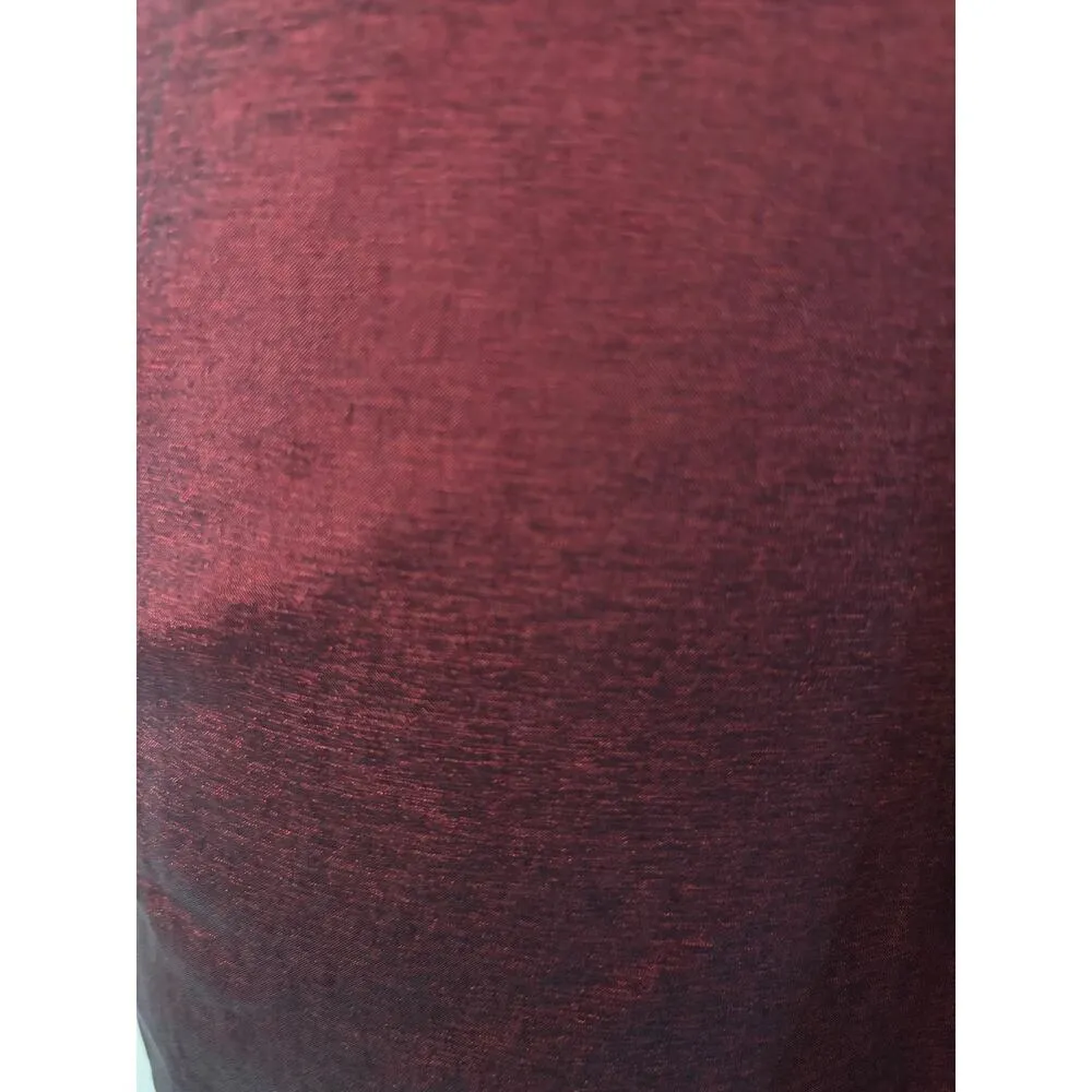 Cache Cranberry Metallic Sheen 9" Slit Evening Day Pencil Skirt Stretch $118 NWT - Image 5