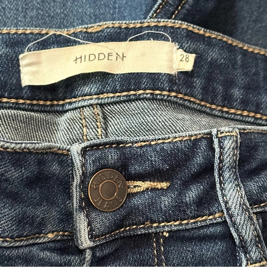 Hidden Denim Women’s Size 28 Blue Wash Nori Cropped Wide Leg Jeans - Image 7