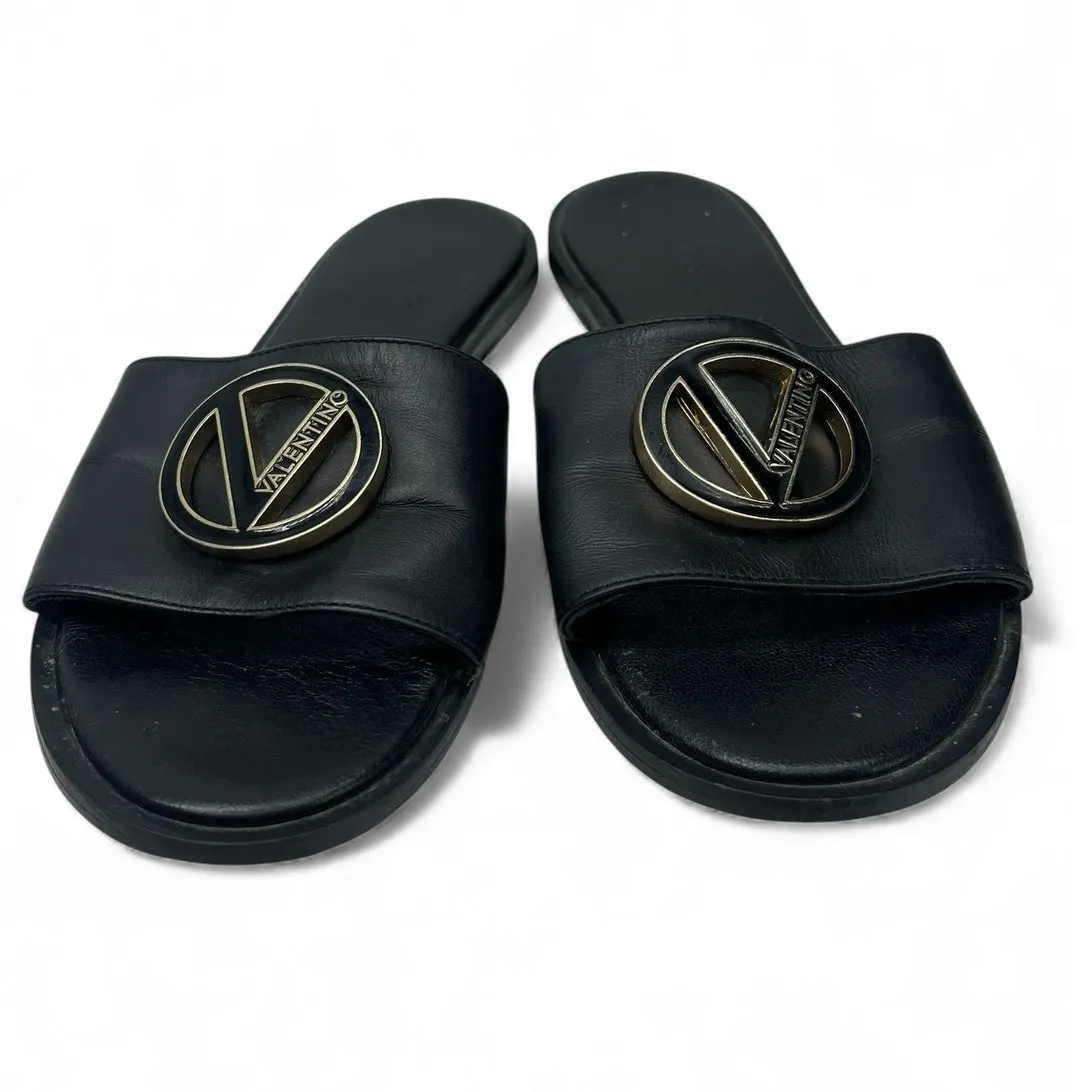 Valentino 7 Bugola Slide Sandal black logo hardware slip - Image 5