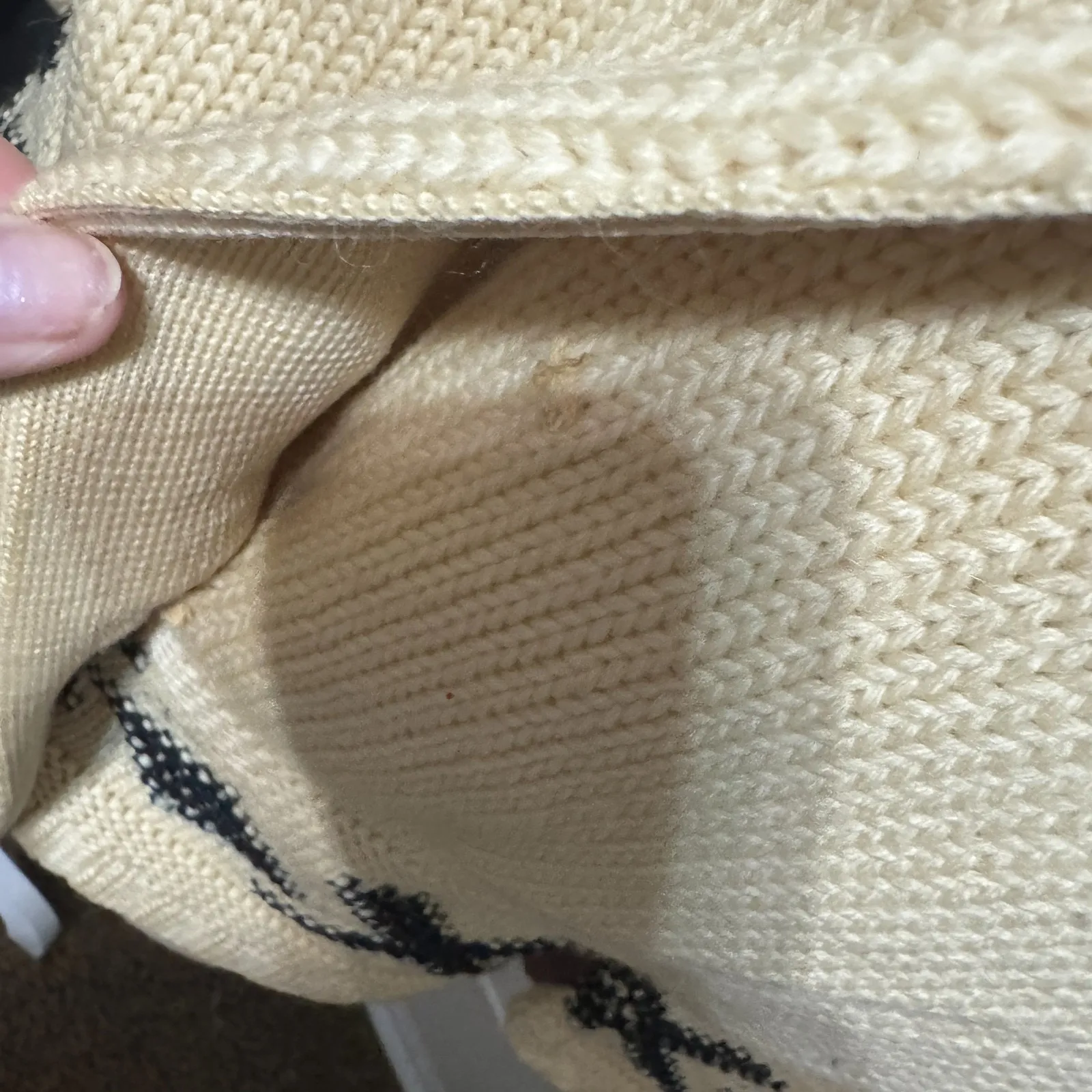 Vintage 1960's Catalina Sweater Cardigan Chunky Knit sz 38/L cream Nordic - Image 5