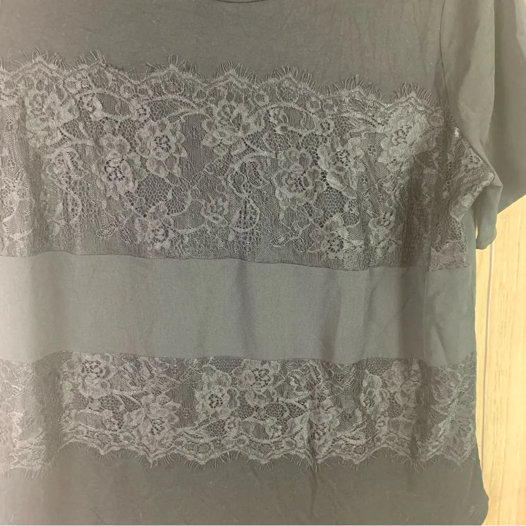 Apt. 9 Women's‎ Black Lace Detailed Top - Image 2