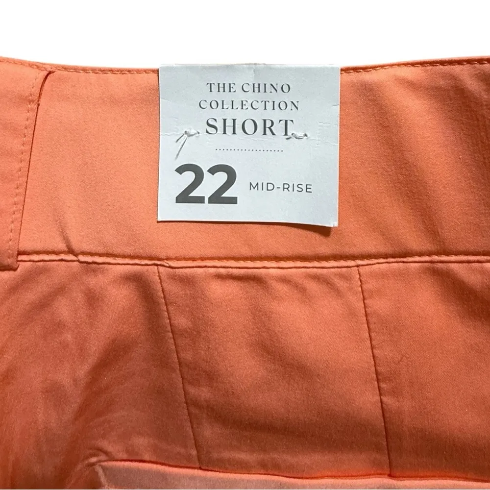 Lane Bryant Size 22 Silky Chino City Short Peach Desert Flower NWT Mid-Rise - Image 6