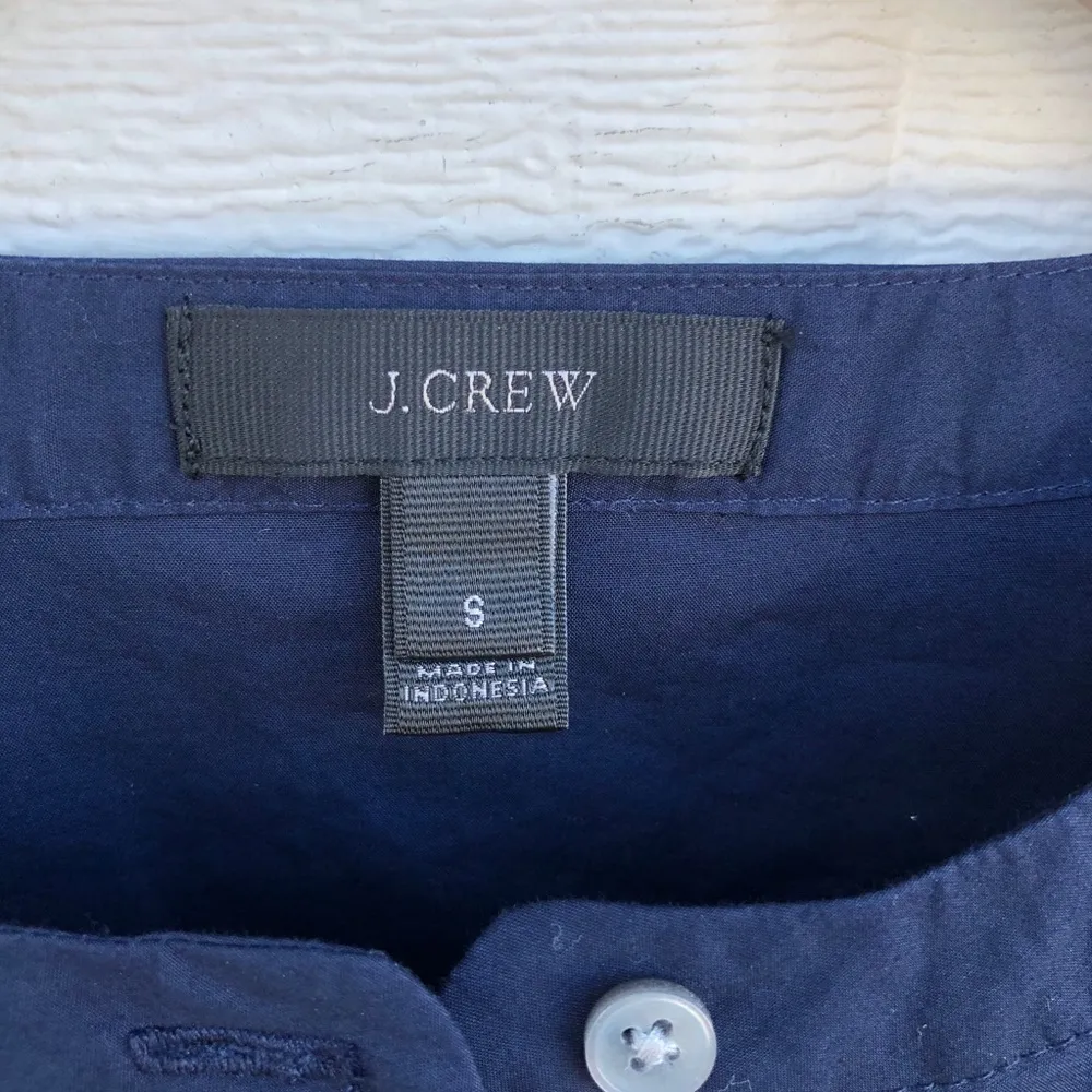 J Crew Women’s Dress Blue Red Eyelet Embroidered Bell Sleeve Scallop Hem Small - Image 8