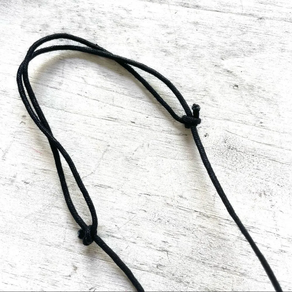 Hematite nail stake cross on cord Gray - Image 4