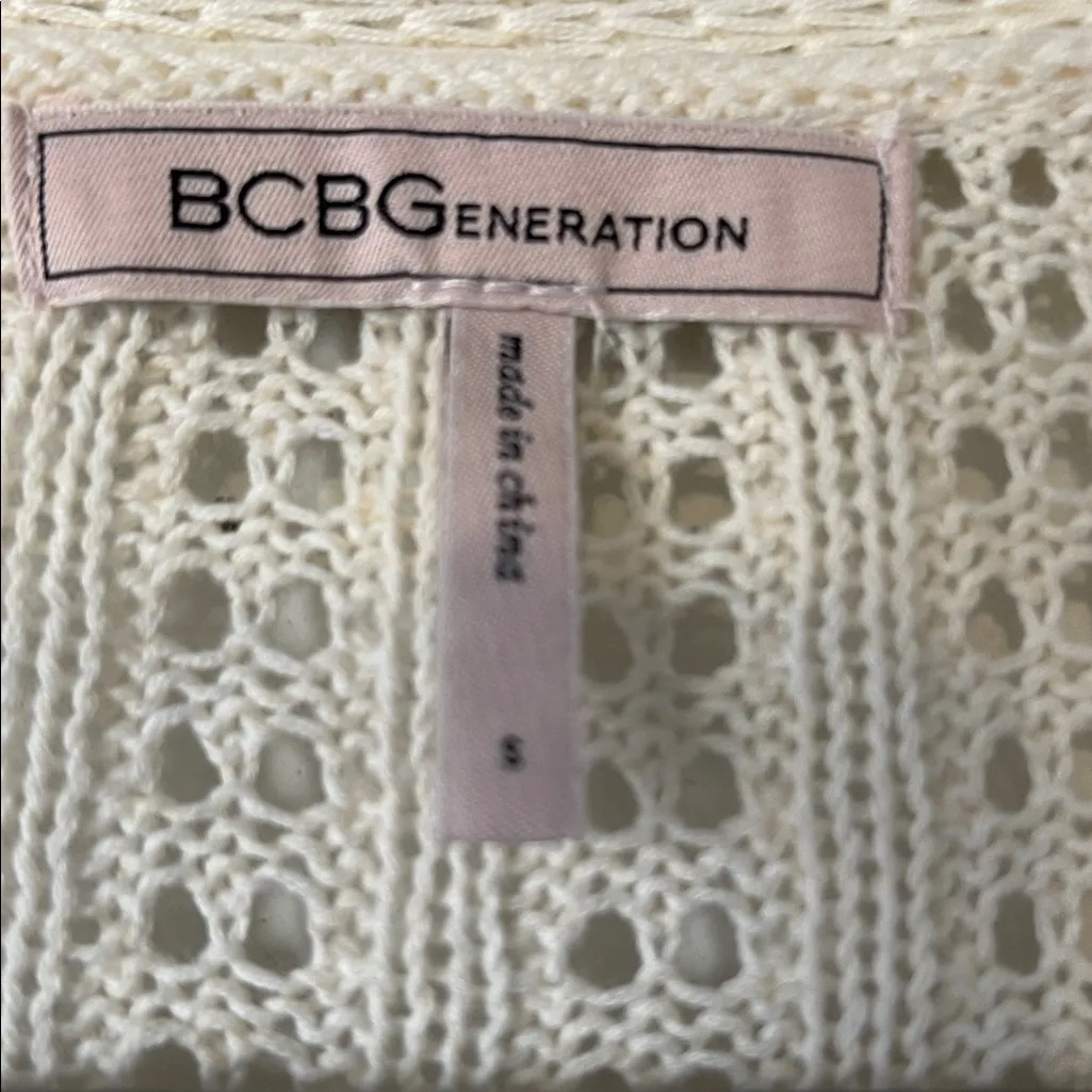 BCBGeneration Cream Open-Front Cardigan Size S, NWOT - Image 5