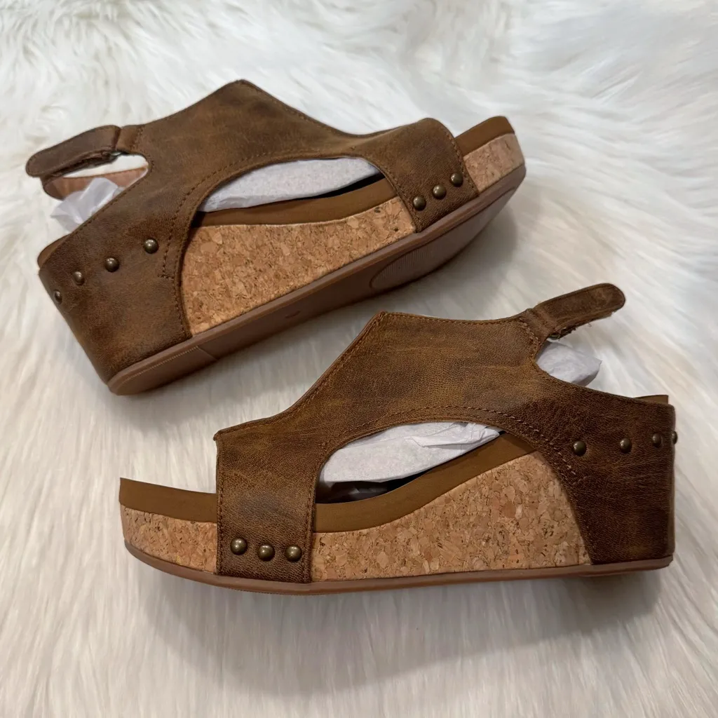 Very G Women’s Liberty Wedge Sandals in Tan Size 10 - Image 5