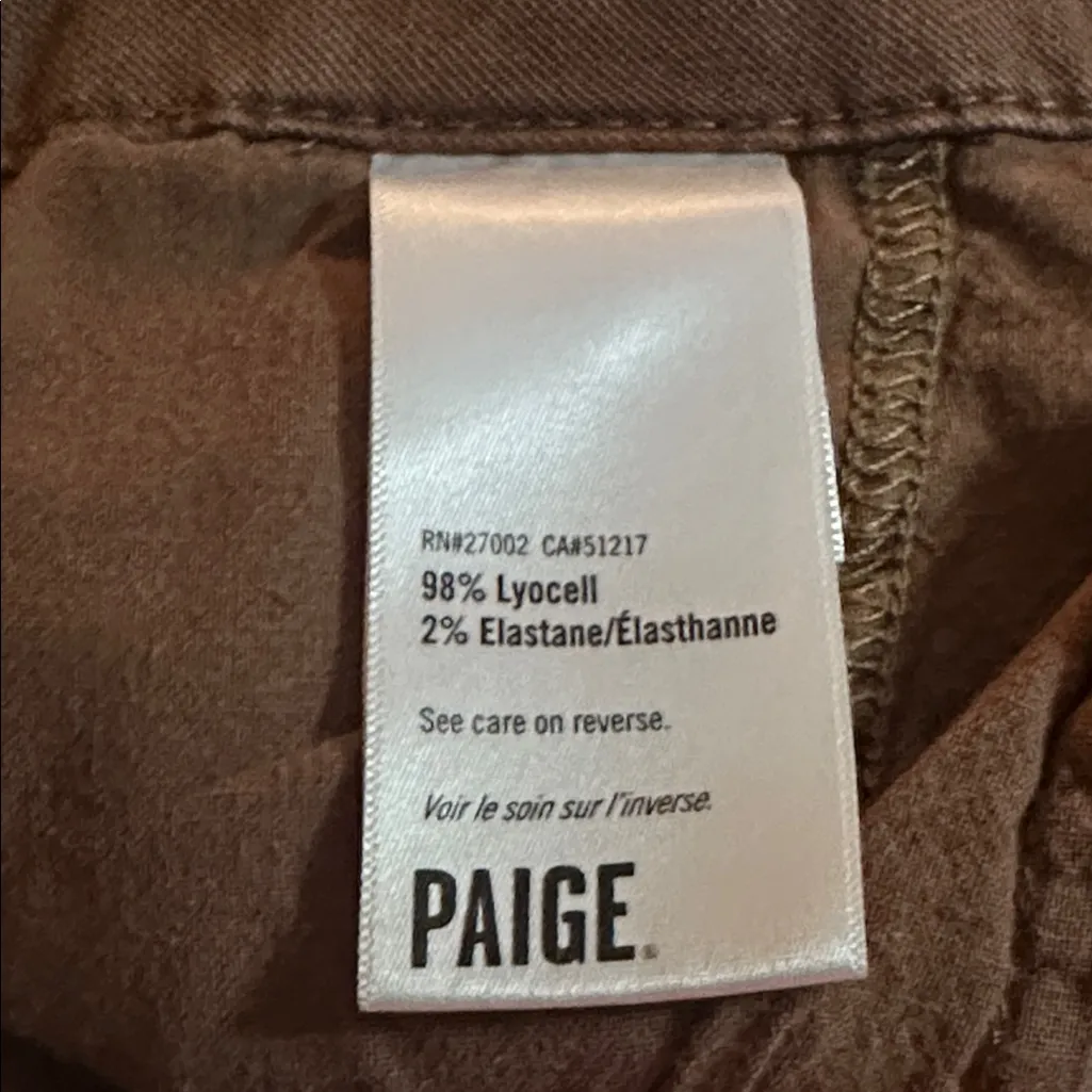 Paige Carly Vintage Mocha Bisque Wide Leg Pants 6807G42-4494 Size 30 Boho Hippie - Image 10