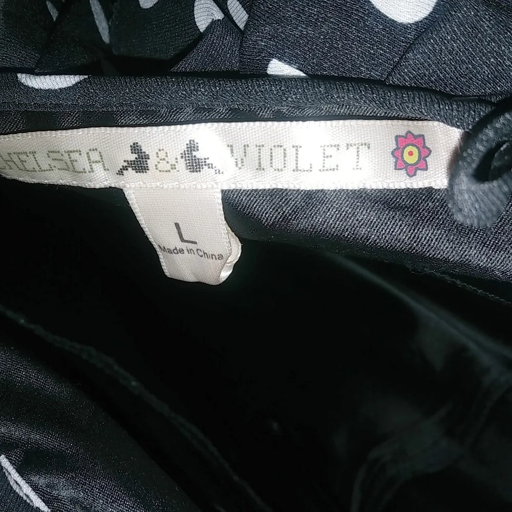 Chelsea & Violet L Polka Dot Ruffle Halter Mini Dress Black - Image 8