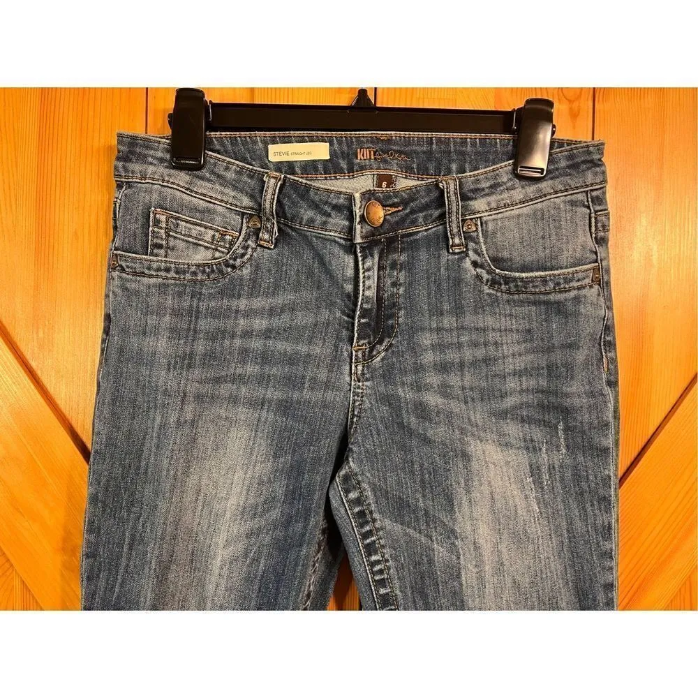Kut From The Kloth Stevie Straight Leg Jeans Women's Size 6 Denim Stretch (1898) - Image 3
