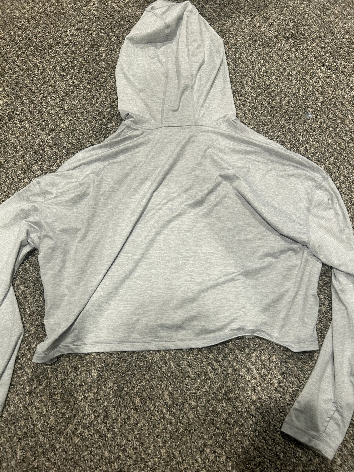 Gray Cropped Hoodie - Image 2