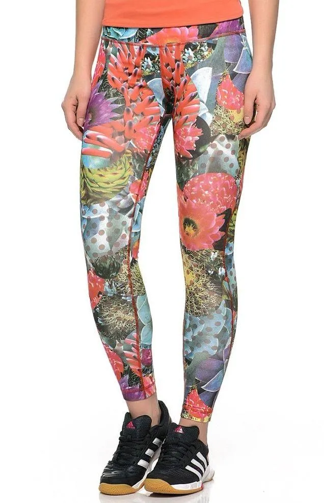 ADIDAS Snowboarding Vivarium Succulent Floral Print Leggings Pants Tights Size L - Image 14