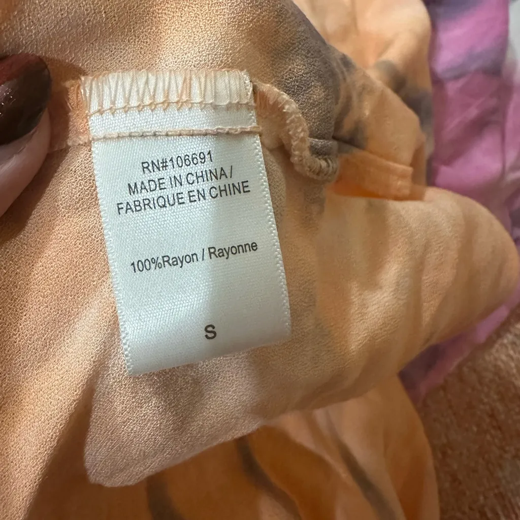 YFB Young Fabulous and Broke EASY BREEZY ELIE DRESS tie dye size small flowy - Image 5