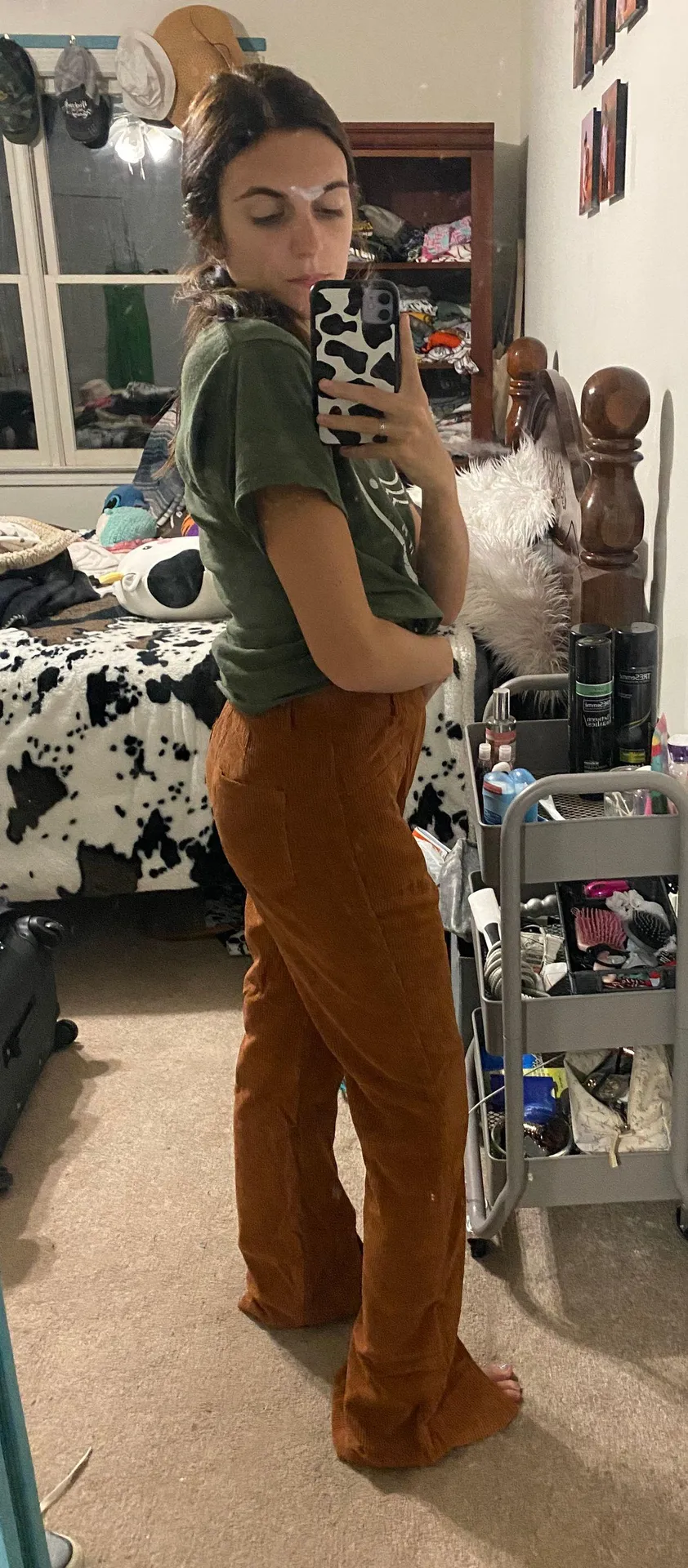 Corduroy Pants Orange Size XS - Image 5