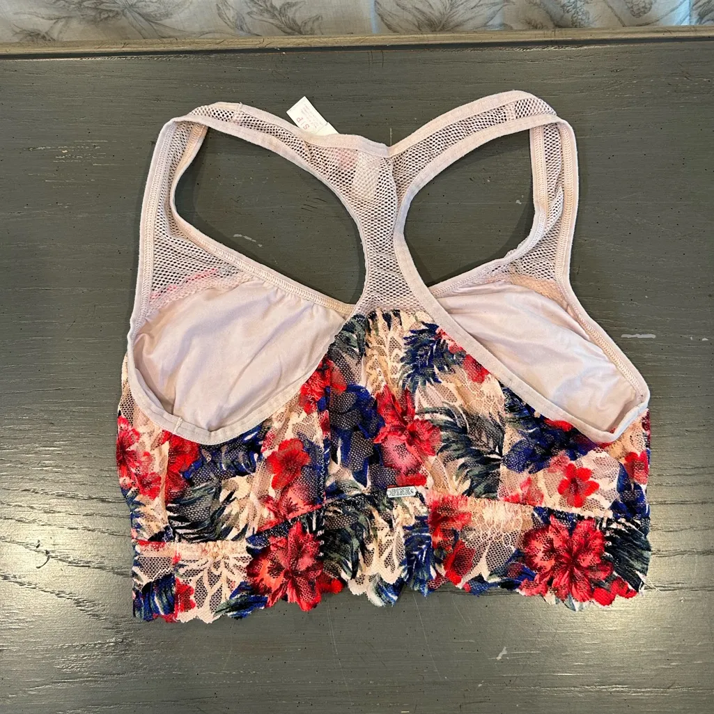 PINK Victoria’s Secret Floral Tropical Lace Bralette - Image 3
