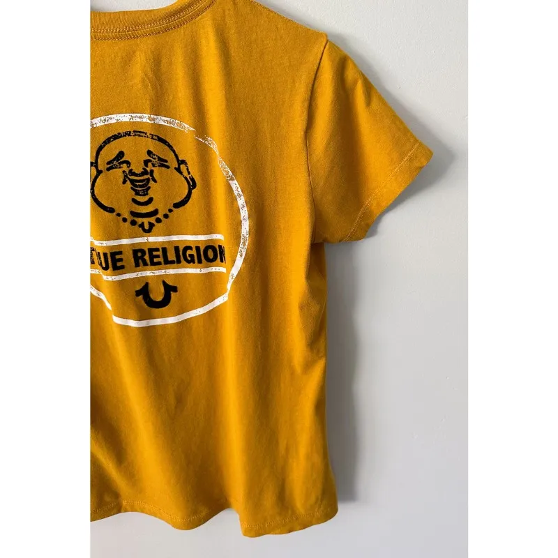 True Religion Mustard Yellow T-Shirt - Image 6