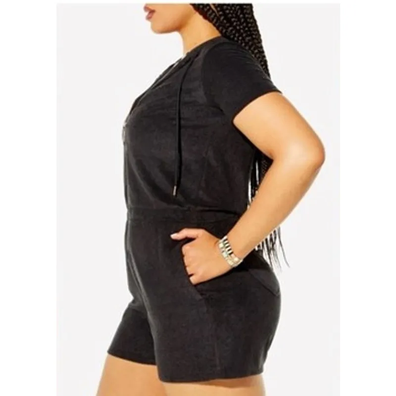 Yitty Fabletics Iconic Black Terrycloth Jumpsuit Size XL - Image 2