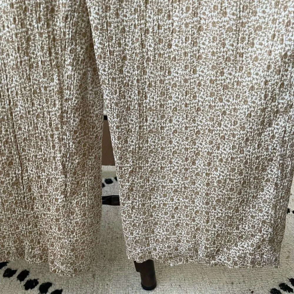 Sim & Sam  Smocked Top Jumpsuit Natural Ivory Calico S - Image 6