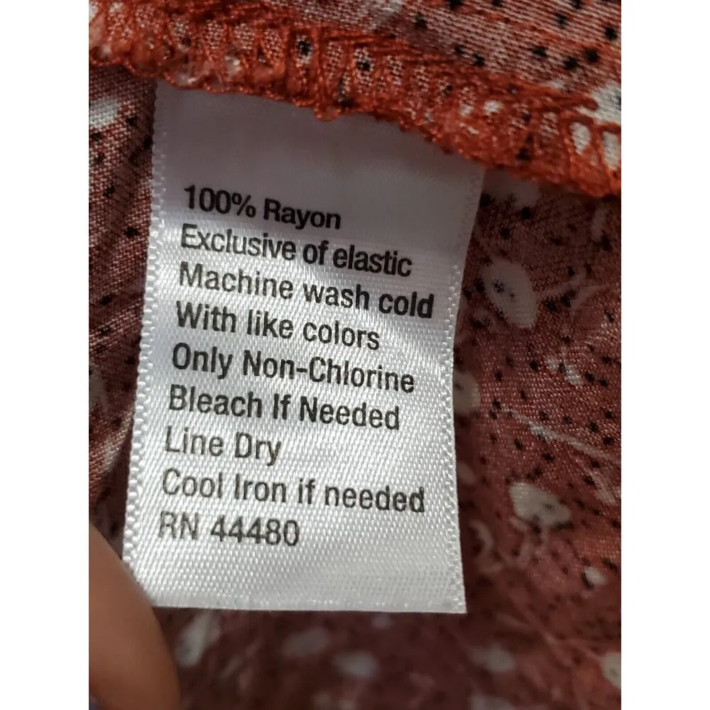 True Craft Women Orange Polka Dot 100% Rayon V Neck Sleeveless Top Shirt Size 3X - Image 10