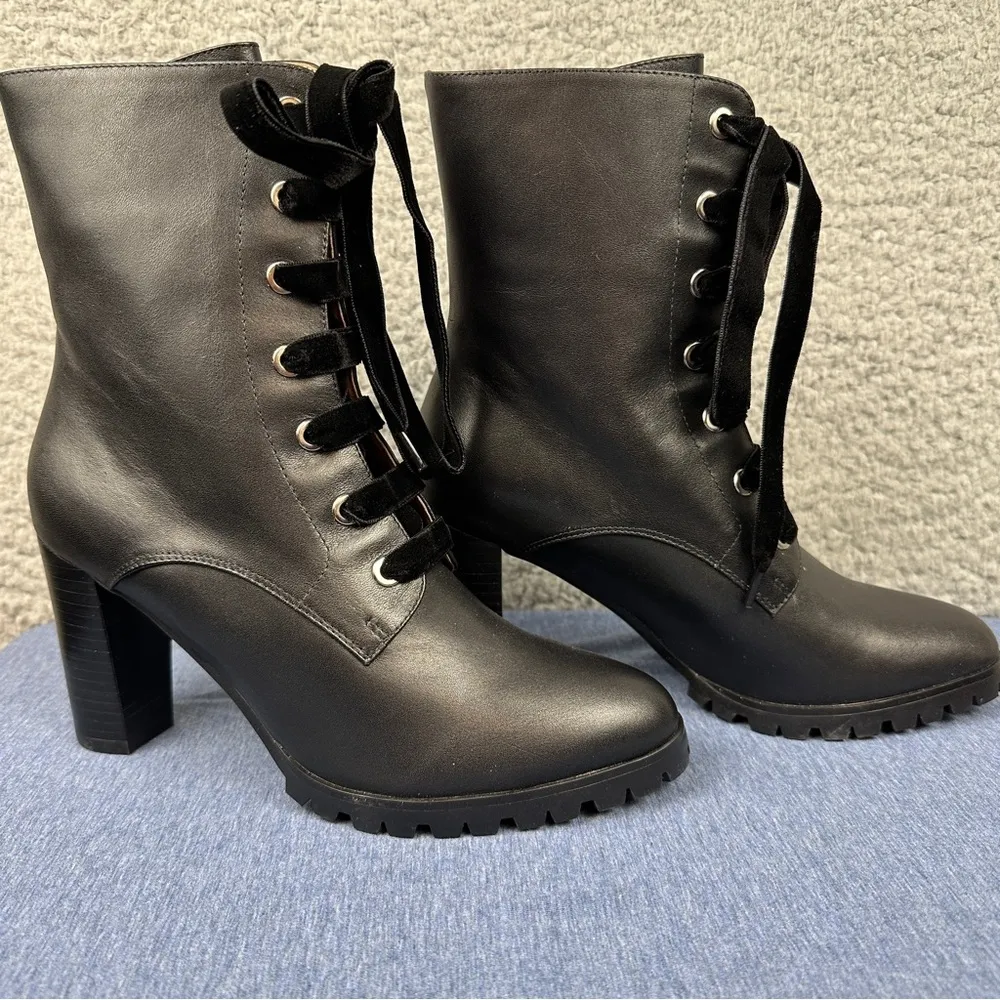 Matiko Shoes Emma Womens EUR 36 US 6 Black Lace Up Heeled Leather Boot NWT - Image 3