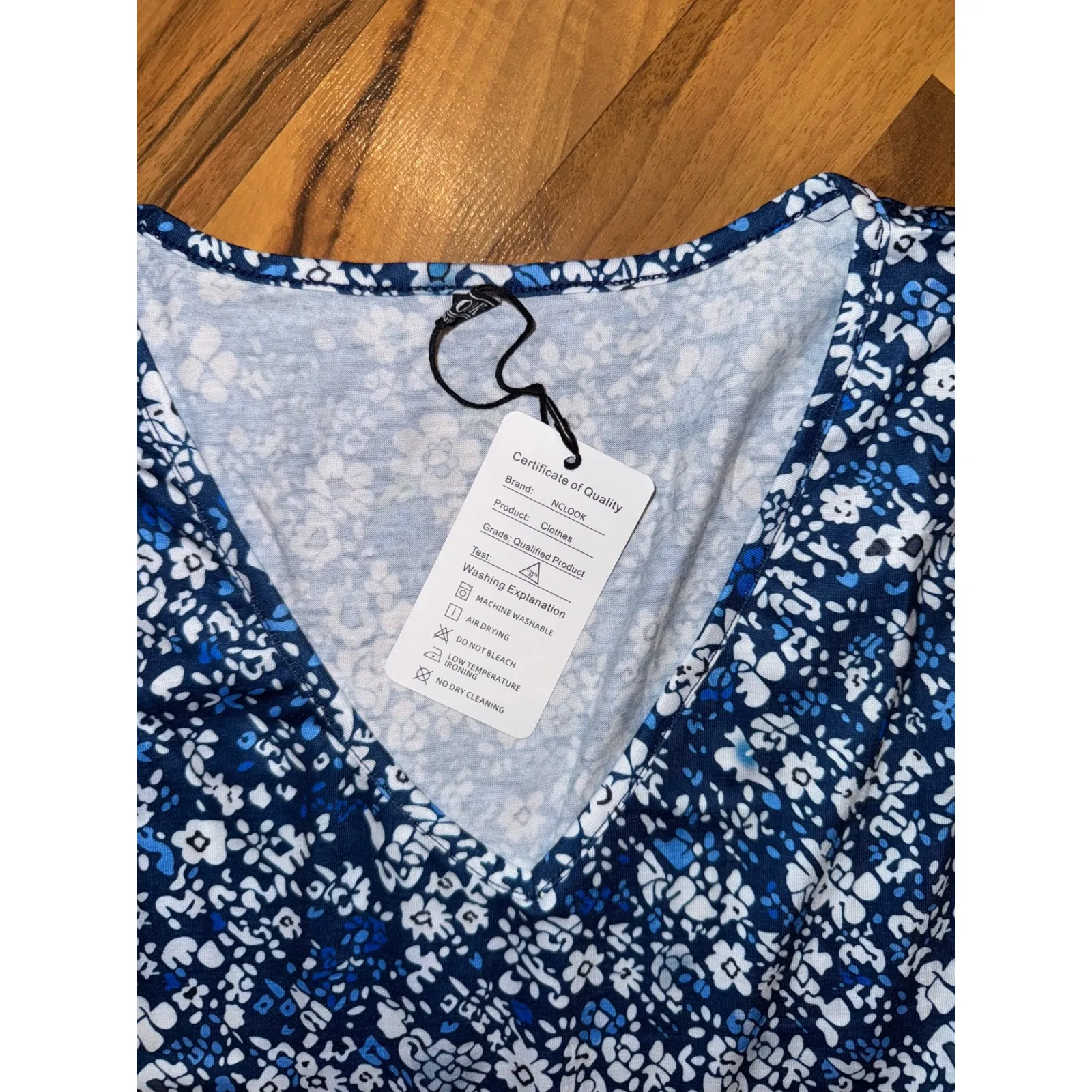 Womens Sleeveless Floral V Neck Casual Summer Sun Dress ruffle vacation NWT blue Size M - Image 4