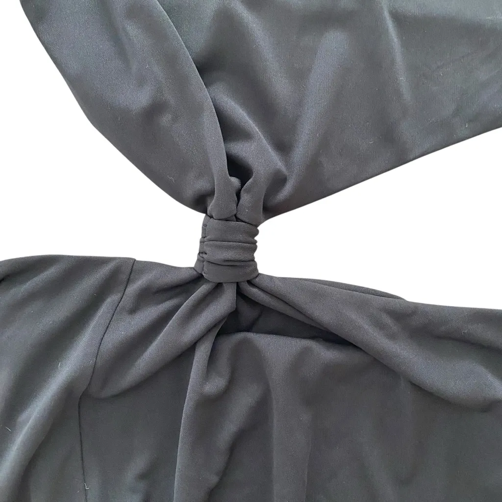 Not Yours To Keep Terry Gown Elegant Black Cut - Image 9