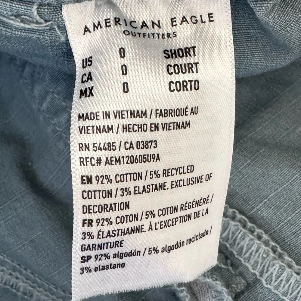 AE Snappy Stretch Baggy Cargo Utility Jogger in Turquoise Water Size 0 Short - Image 11