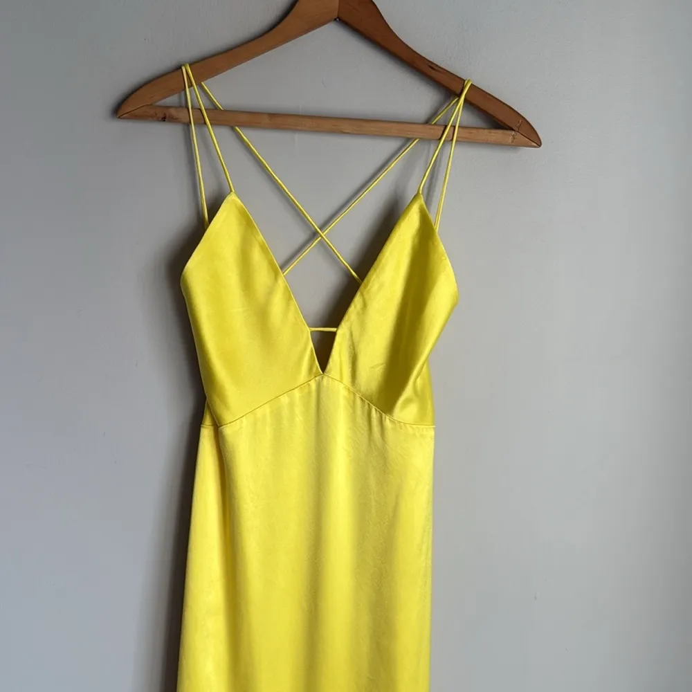 ALICE + OLIVIA Dakota Bias Slip Maxi with Cross Back in Satin Finish 2 - Image 6