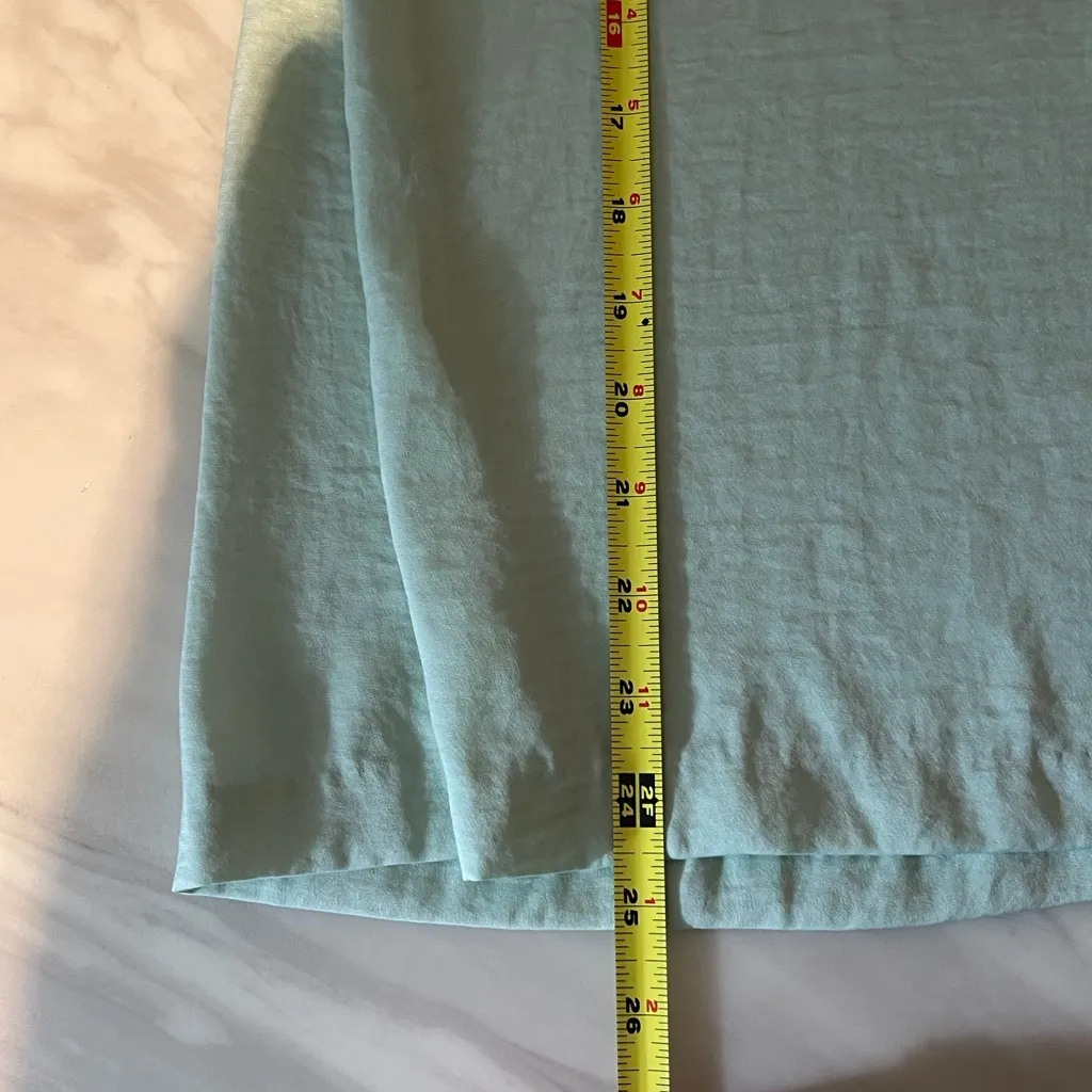 Alfani Mint Green V Neck Blouse Women’s Medium Long Sleeve Work Top - Image 6