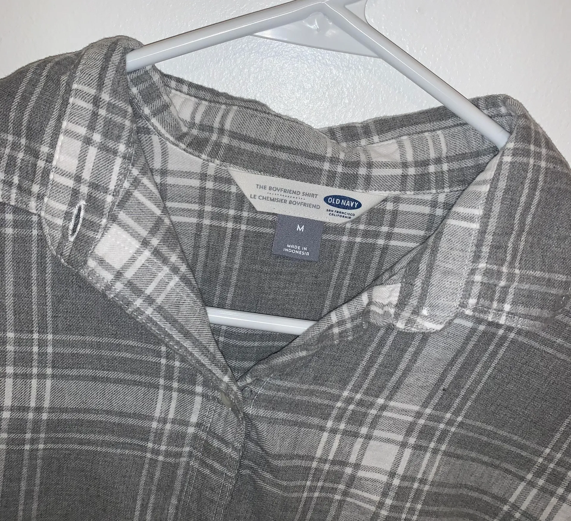 Old Navy grey & white flannel - m - Image 4