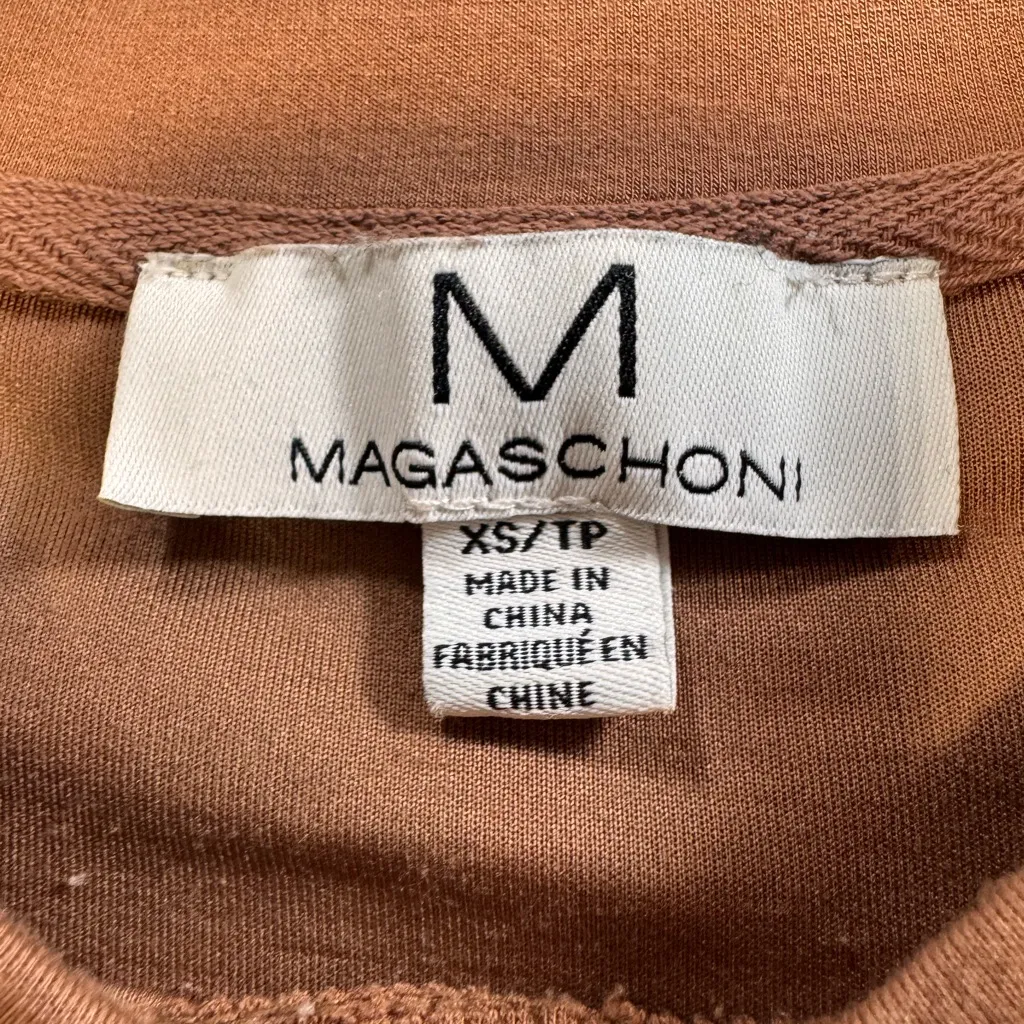 Magaschoni Rust Brown Crewneck Sweatshirt XS/TP - Image 3