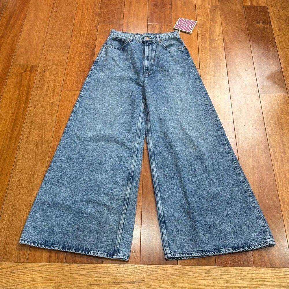 NWT MOTHER Women's Snacks! The Sugar Cone Skimp Jeans size 31 Blue - Image 7