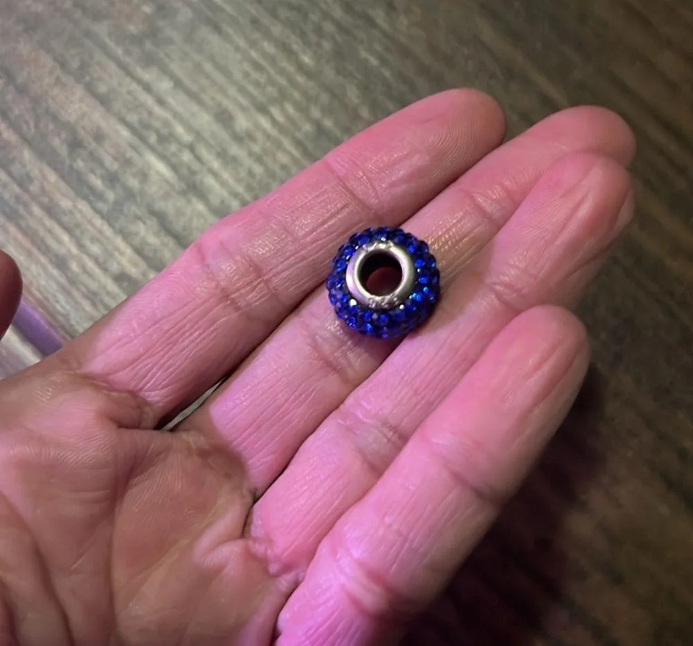 925 Blue Rhinestone Charm - Image 2