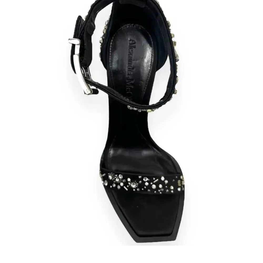 Alexander Mcqueen Pin 105 Crystal-embellished Satin Sandals,SZ 39, $1,797 - Image 7