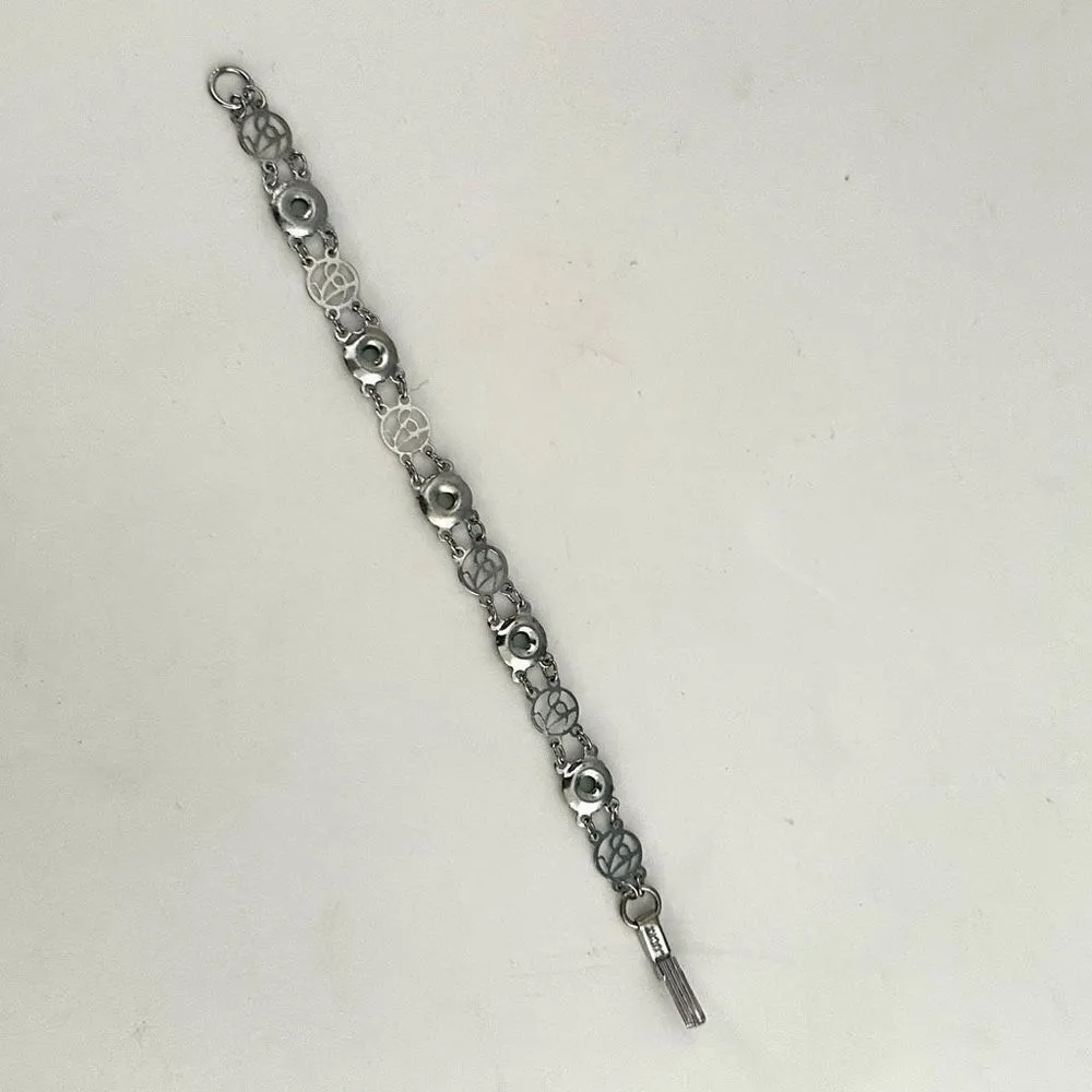 Lucky green circle A bracelet Silver - Image 8