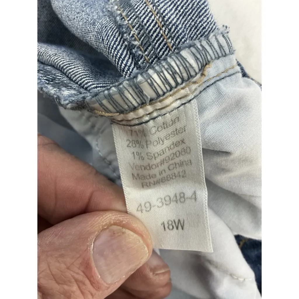 Womans Woman Within Size 18w Straight Blue Jeans - Image 4