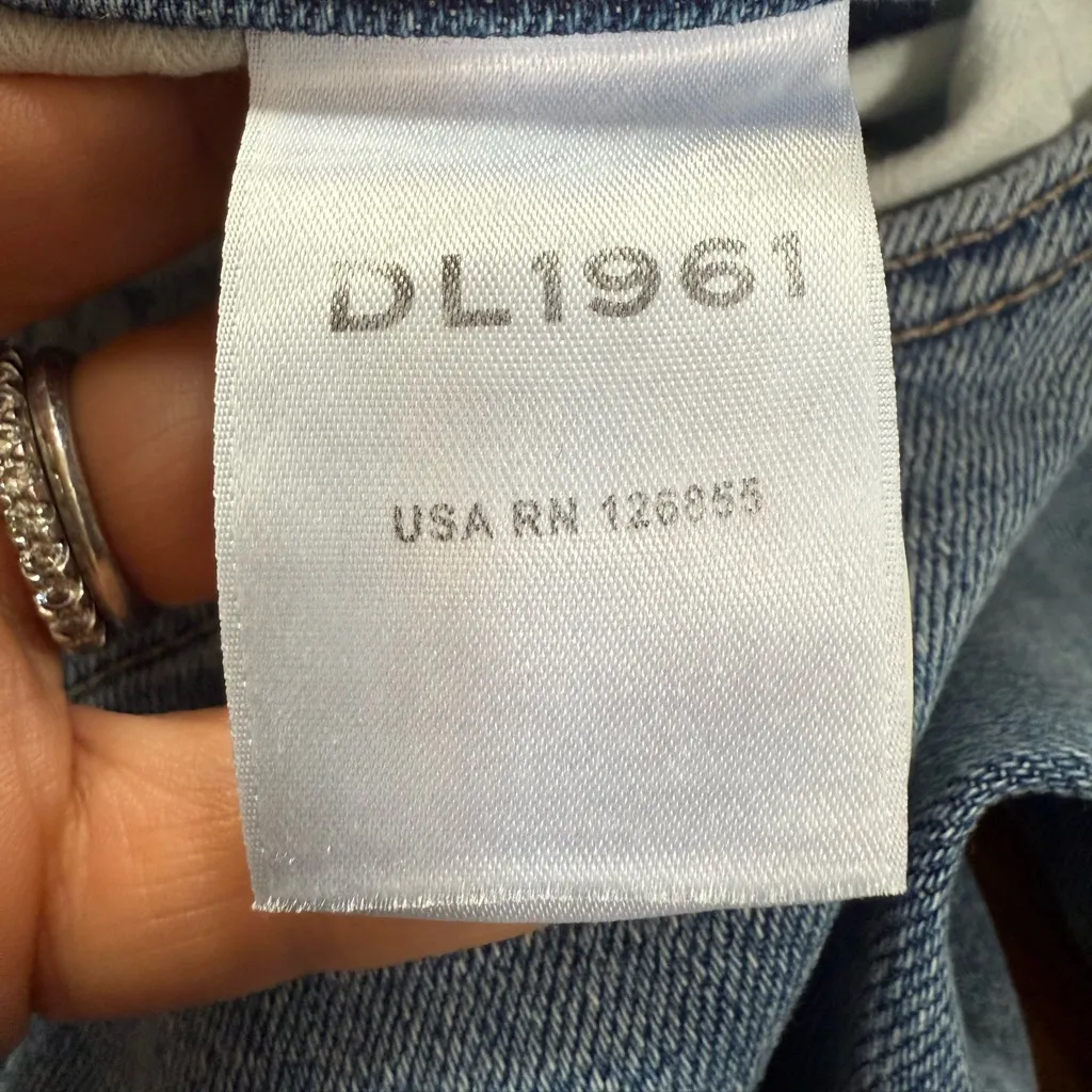 DL1961 Hepburn Wide Leg Jean in Reef | 34 x 29 (HEMMED) - Image 5