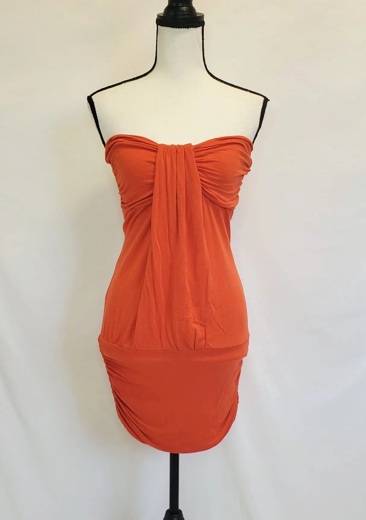 A’Gaci Orange Strapless Dress - Image 2